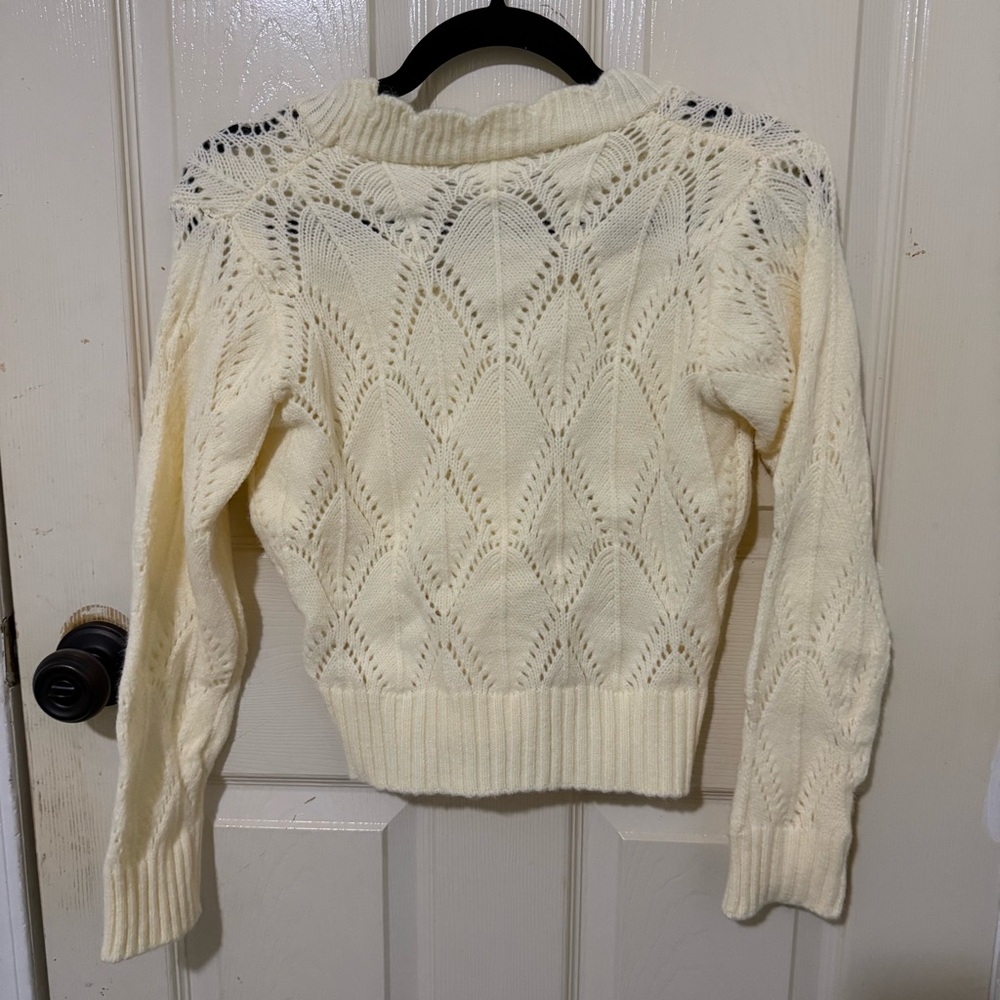SHEIN Cream Knit Cardigan – Size Small - Picture 8 of 8